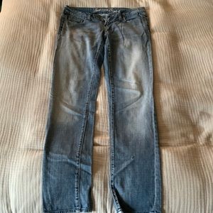 American Eagle faded skinny jeans with back pocket detail